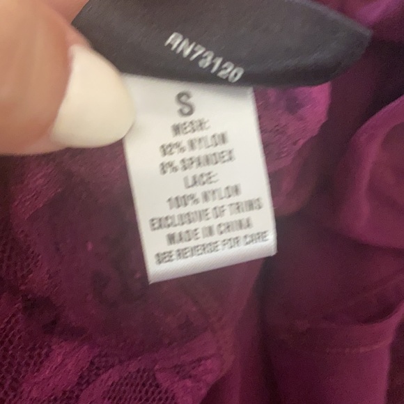 Burgundy Mesh Babydoll - Picture 11 of 11